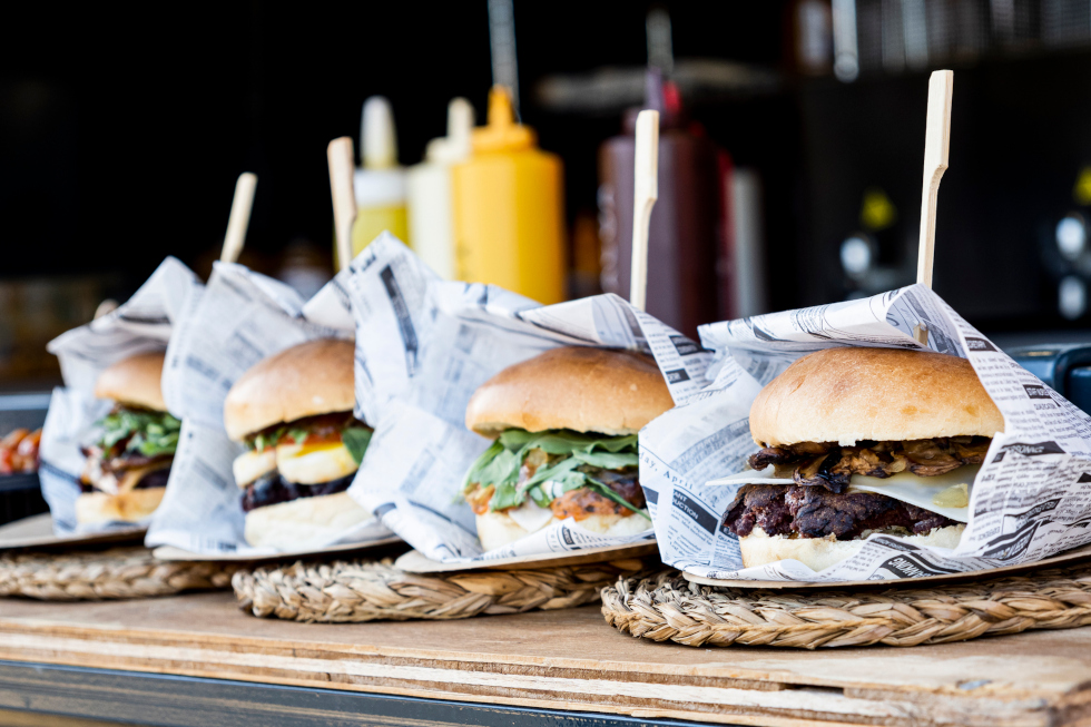 burgers from a food truck